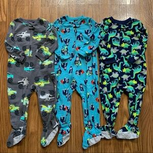 Carter’s Fleece Footie Pajamas 2t (Set of 3)
